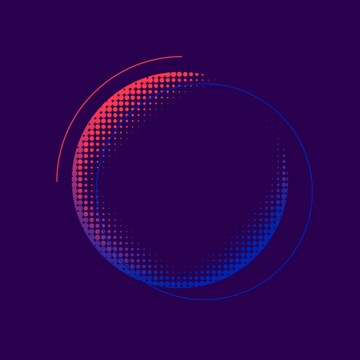 Gratis Vektor lilla og rosa halftone badge vektor
