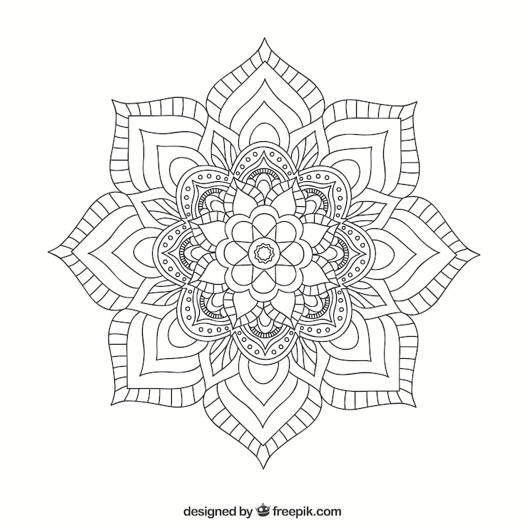 Gratis Vektor lineal mandala background