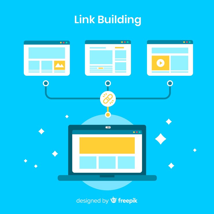 Gratis Vektor link building background