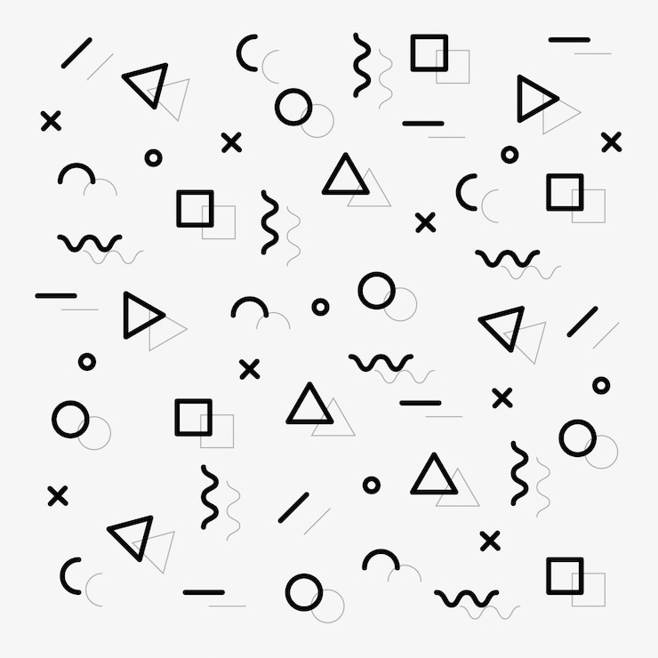 Gratis Vektor memphis pattern