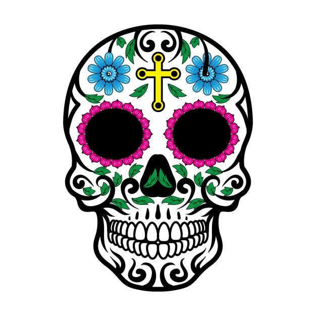 Gratis Vektor mexican skull design