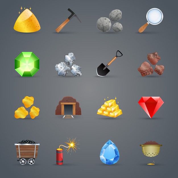 mining game icons