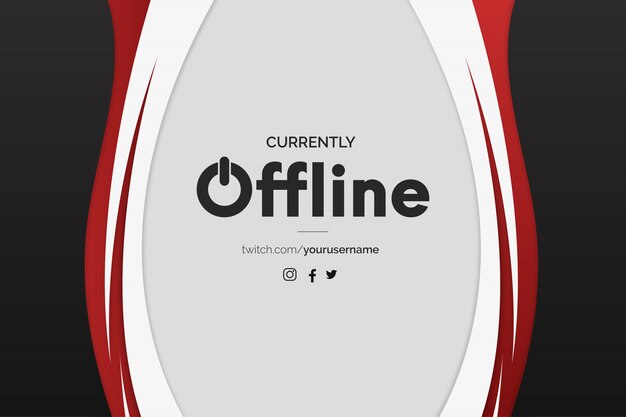 modern offline twitch banner design