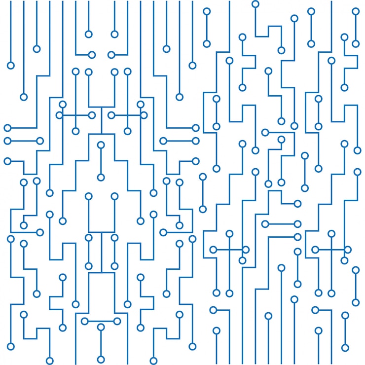 Gratis Vektor moderne kretskortteknologibakgrunn