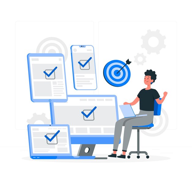 Multi-device targeting concept illustration