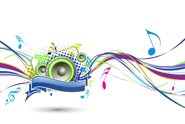 music party poster design on texture background