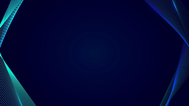 neon synthwave border on a dark blue blog banner template vector