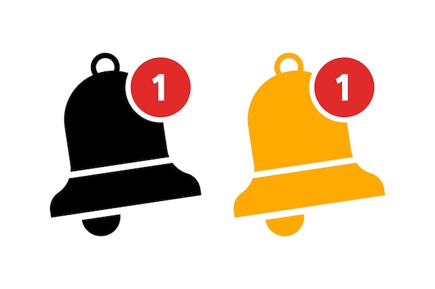 notification bells ringing black and yellow