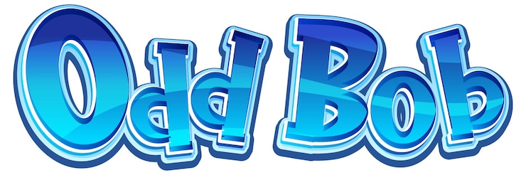 Gratis Vektor odd bob logo text design