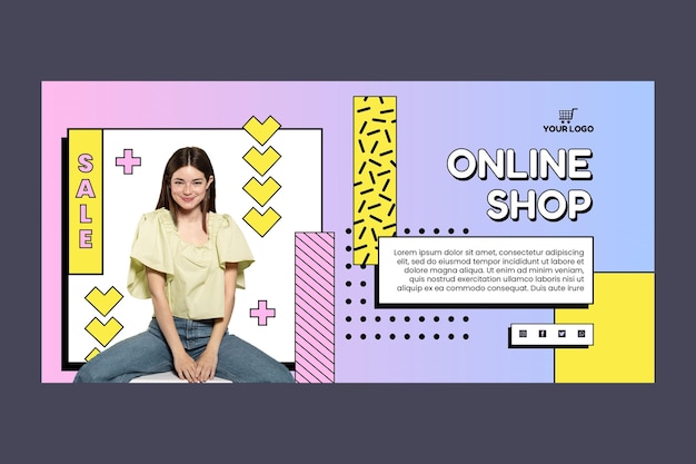 online shopping banner template