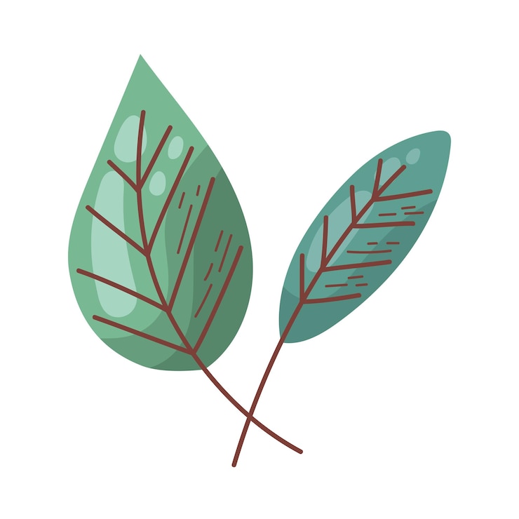 Gratis Vektor organic growth leaves