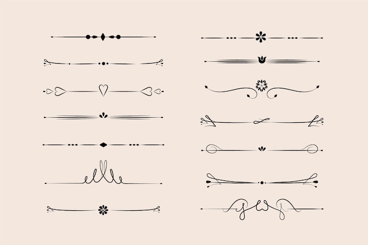 Gratis Vektor ornamental divider collection