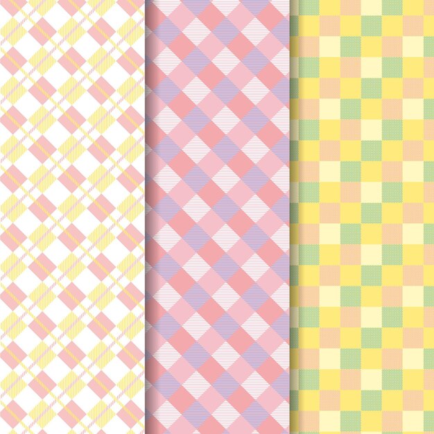 Pastel gingham pattern collection