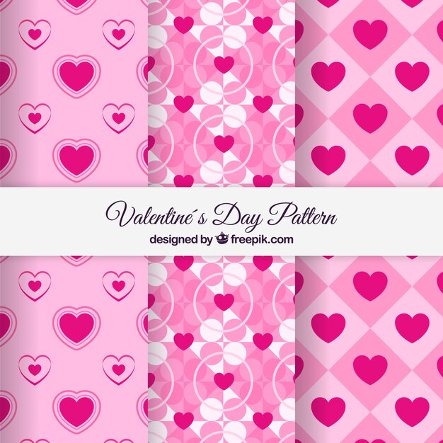 Pink valentines day pattern pack