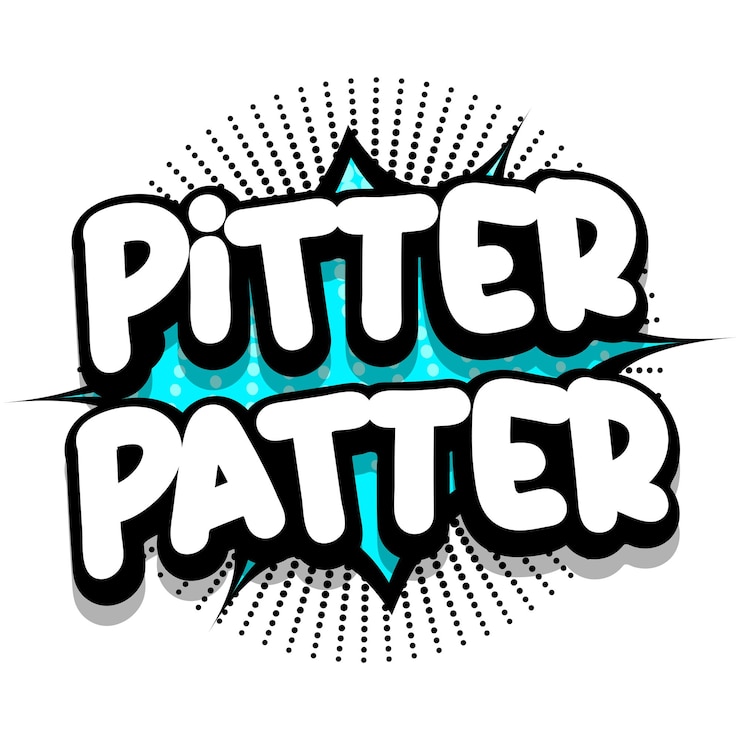 Gratis Vektor pitter patter comic book explosion bubble vector illustration