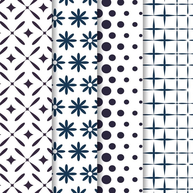 Gratis Vektor polygonal patterns set