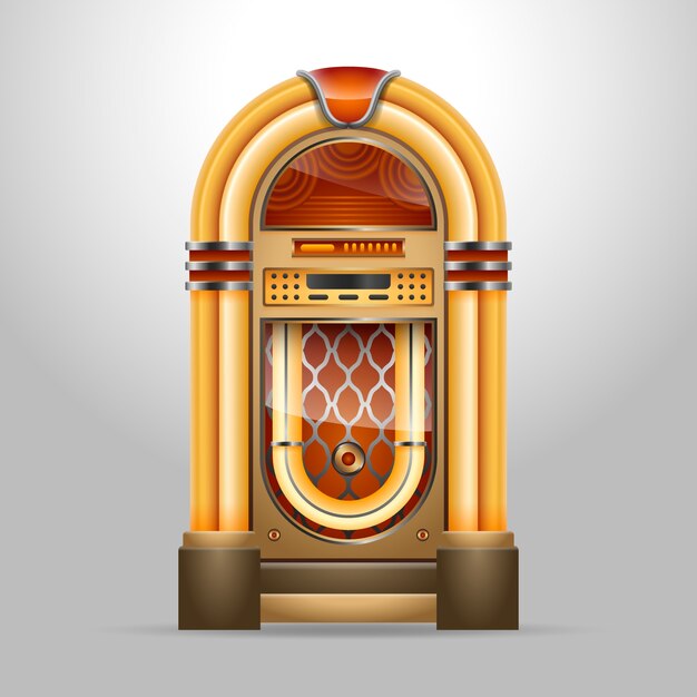 Realistic jukebox illustration
