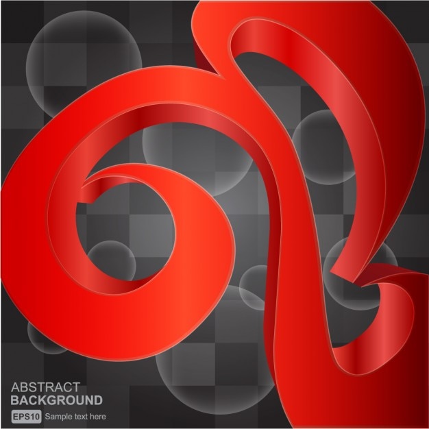 Gratis Vektor red abstract shape on a gray background