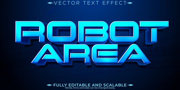 robot technology ai text effect editable future and machine text style