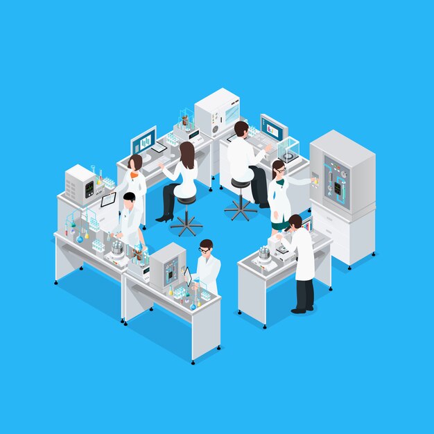 science lab workplace composition