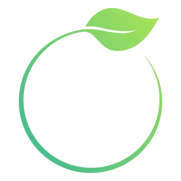 Gratis Vektor sirkelblad-logo