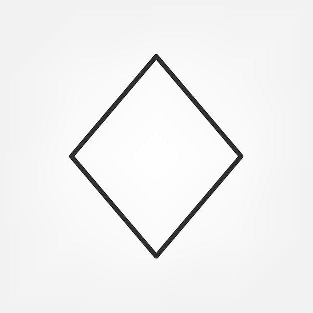 Stroke rhombus geometric shape vector