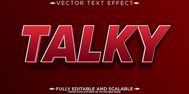 talky text effect editable bold and headline customizable font style
