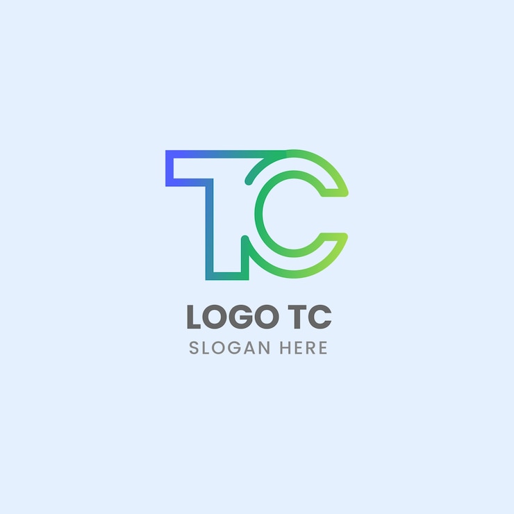 Gratis Vektor tc business logo design