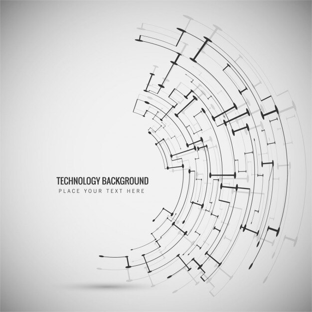 Gratis Vektor technological background with circular shapes
