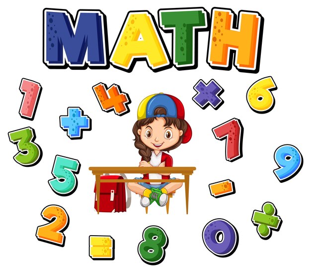 Telling av tall 0 til 9 og matematiske symboler