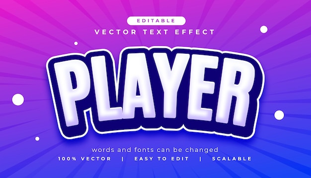 text effect style player font design