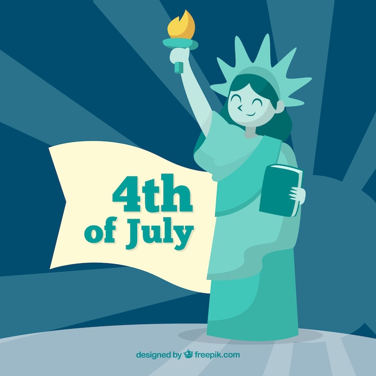 Gratis Vektor united states independence day celebration background