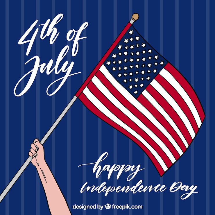 Gratis Vektor united states independence day celebration background