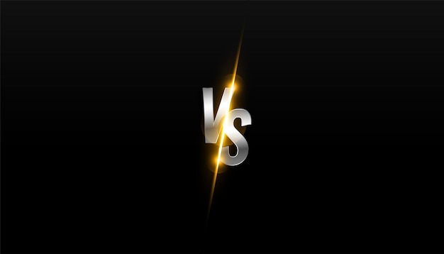versus vs screen banner with light effect for battle or comparison