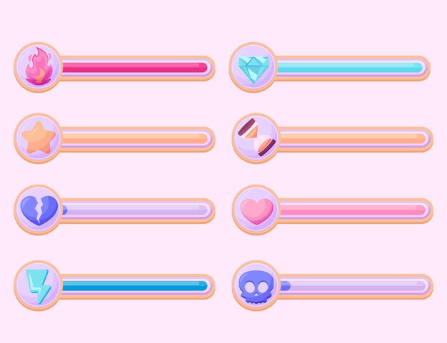 Video game game health bar element