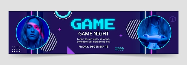 video gaming and leisure twitch banner template