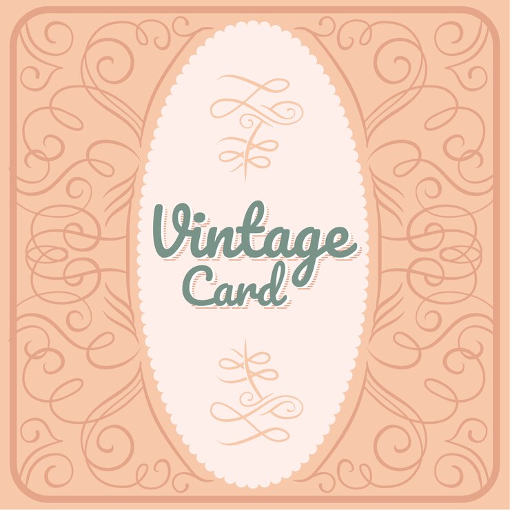 Vintage kortdesign