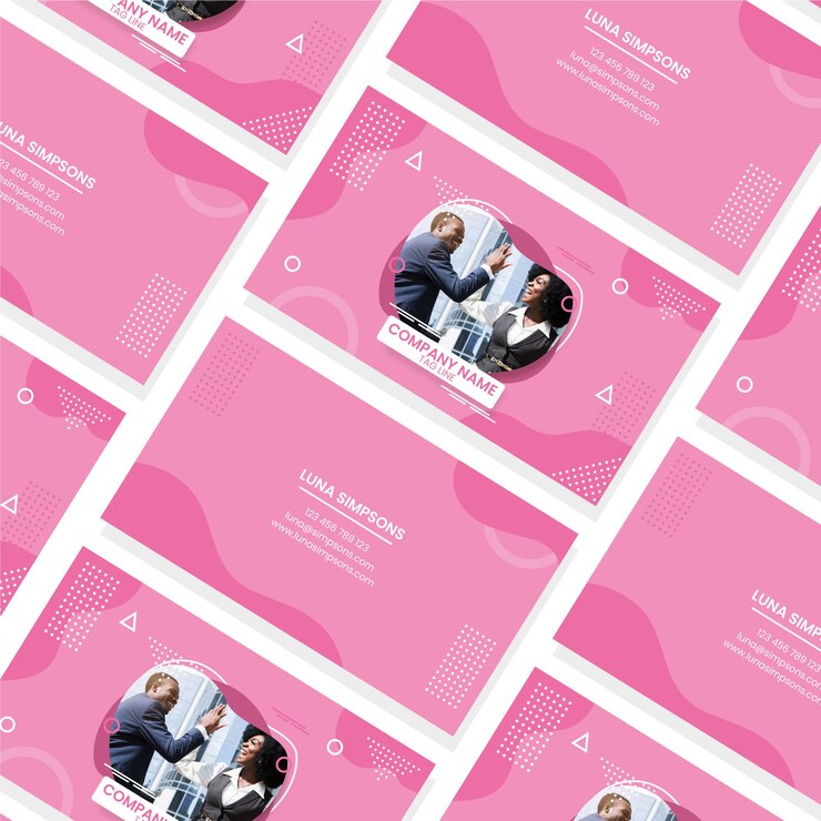 Gratis Vektor visittkortdesign med personbilde