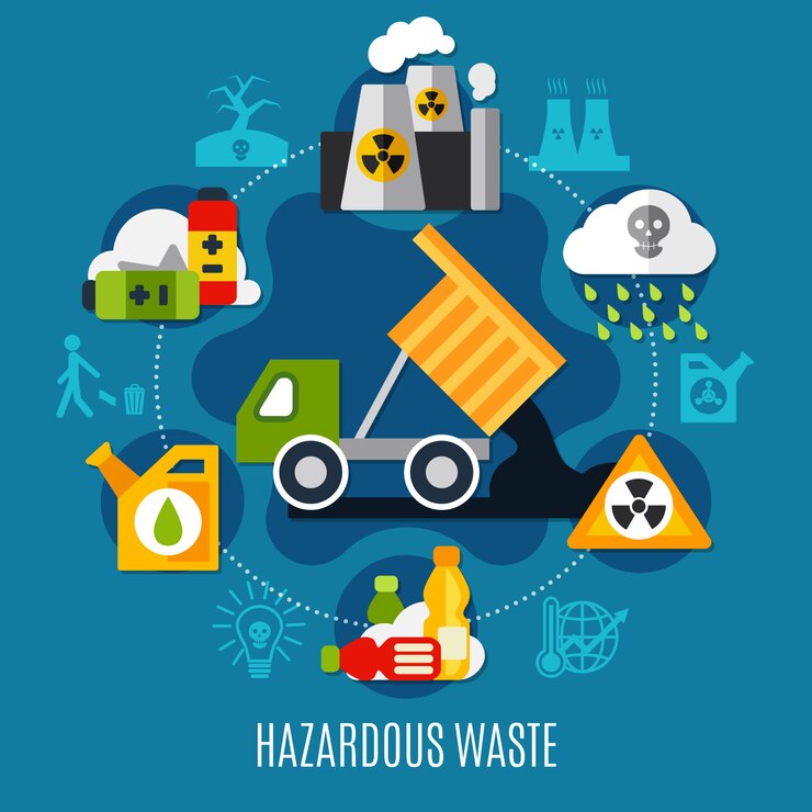 Gratis Vektor waste and pollution illustration