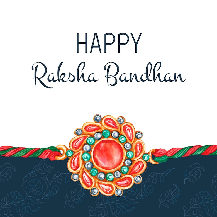 Gratis Vektor watercolor raksha bandhan concept