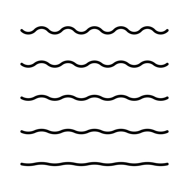 wavy lines set