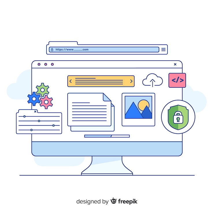 Gratis Vektor website setup concept for landing page