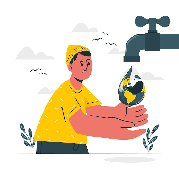 Gratis Vektor world water day concept illustration
