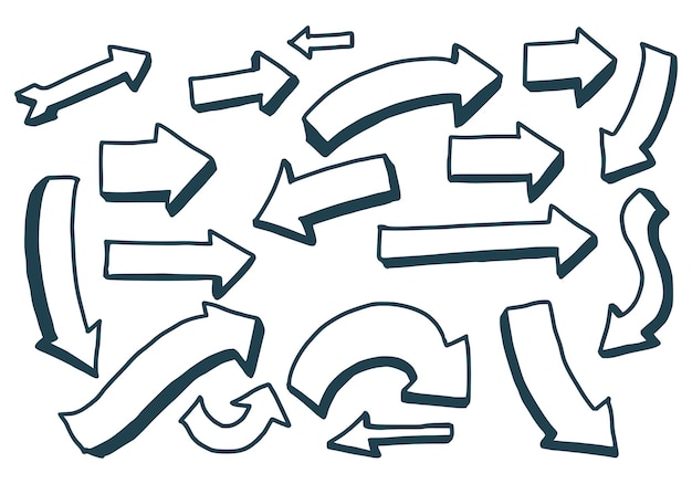 X9Hand drawn creative arrow set design