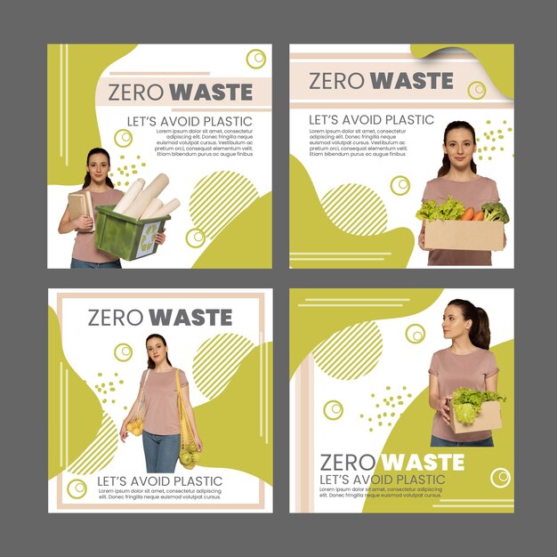 Zero waste instagram posts collection