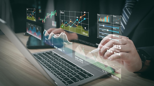 2025 business growth planning opportunity challenge and business strategy in new year marketing plan continue to increase return development to success and motivation in 2025