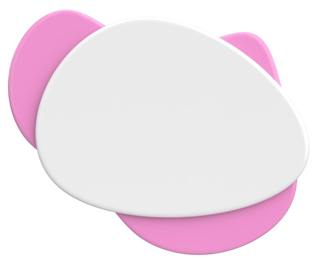 3d blob text box 3d illustration