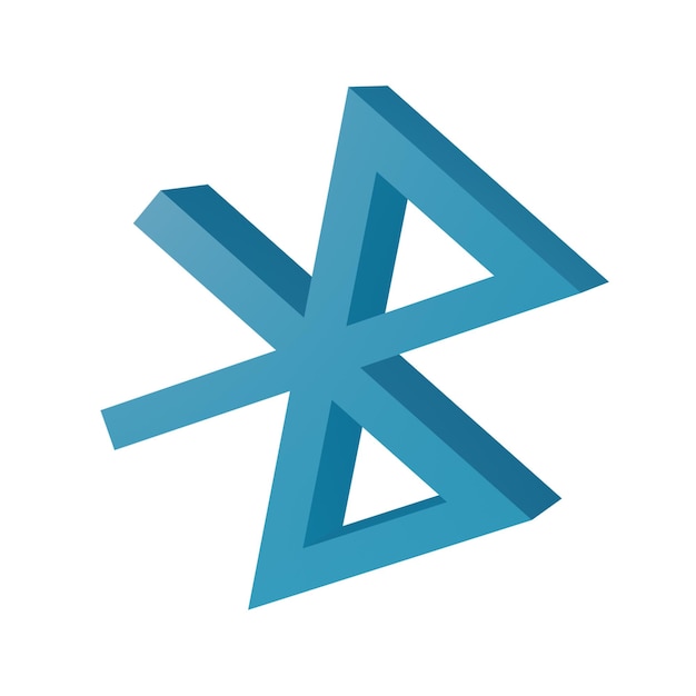3d bluetooth icon illustration isolated