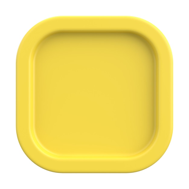 3d button empty button 3d illustration