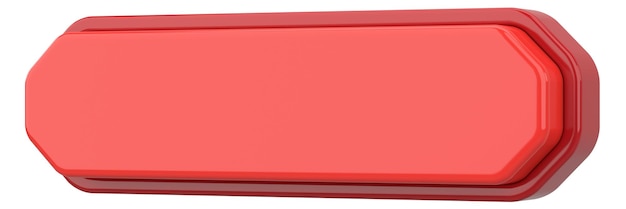 3d button empty button 3d illustration